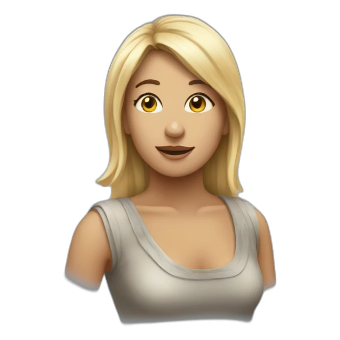 Femme qui regarde le ciel sticker