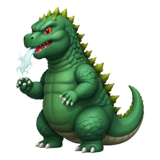 godzilla pooping sticker