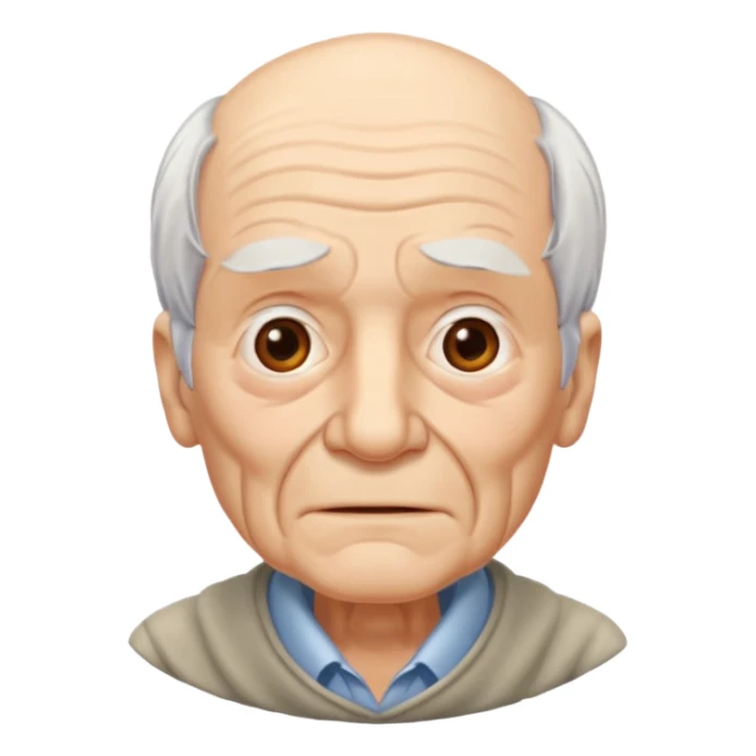 Decrepit Old Man that looks extremely senile sticker