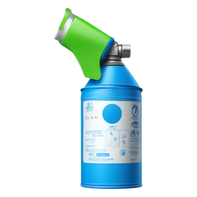 spray can, color blue, regular small spray nozzle sticker