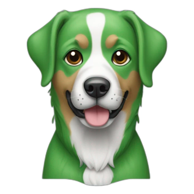 chien vert et bleu sticker