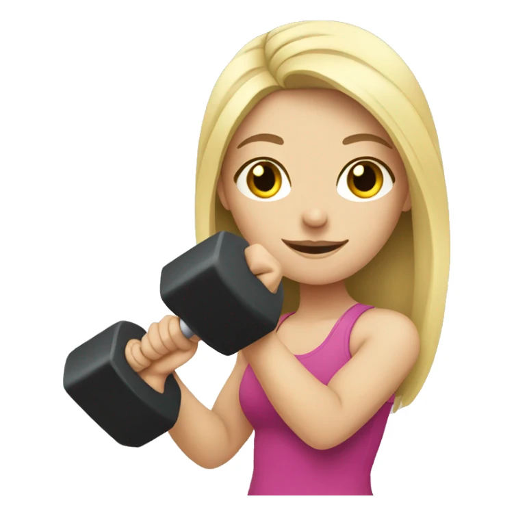 White girl working out  sticker