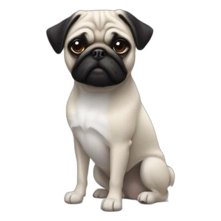 A black and white shitzu & a Pug sticker