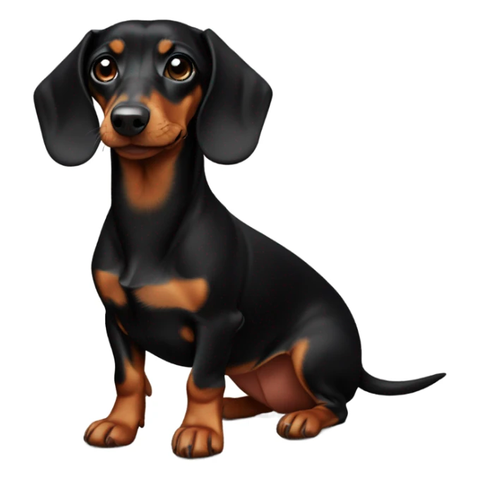 Black and Tan dachshund  sticker