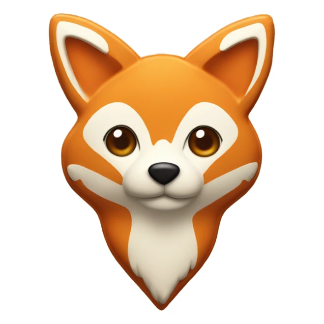 Fox heart cookie sticker