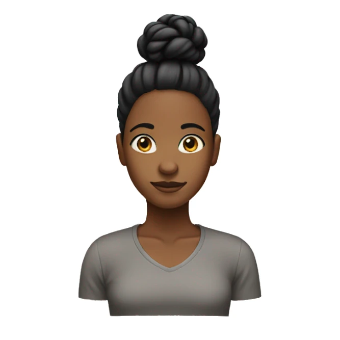 Black real with a bun sticker