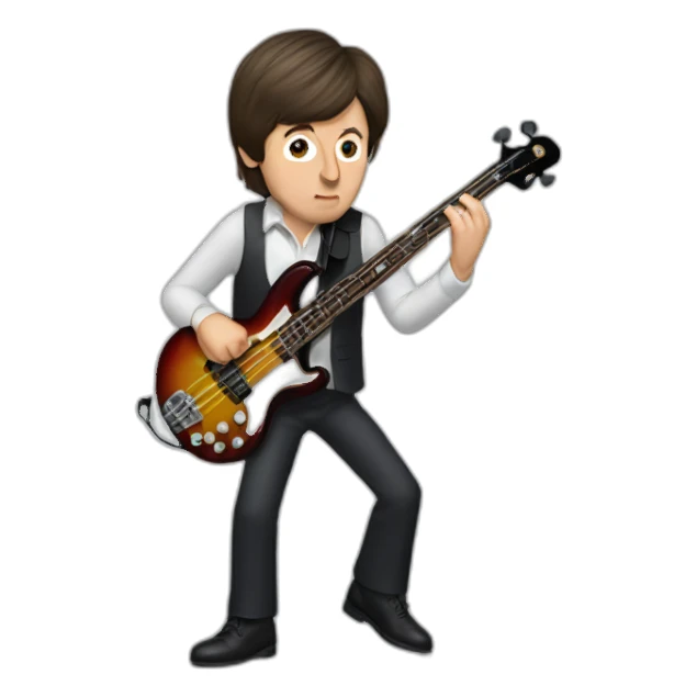 Paul McCartney Playing bass sticker