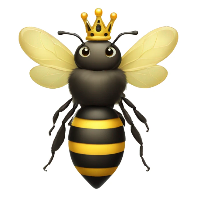Bee with crown sticker