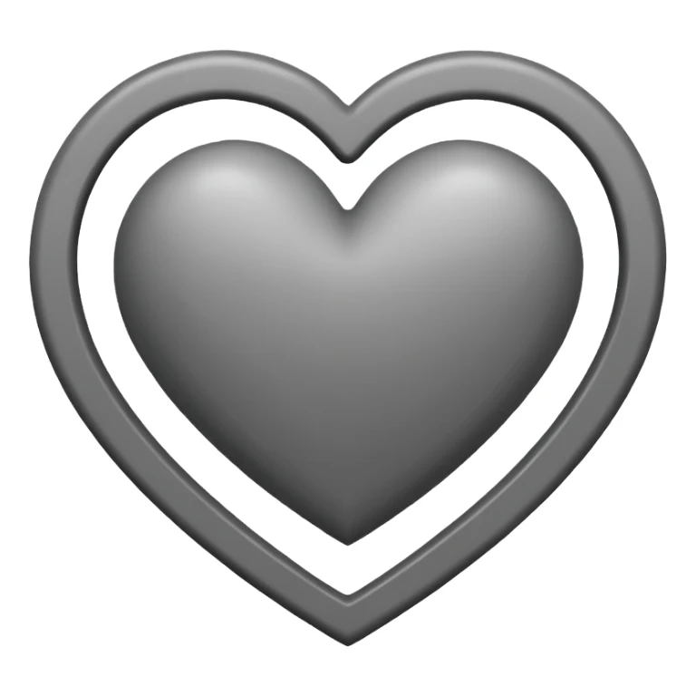 Black and white heart sticker