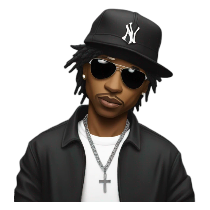 Eazy E with tupac sticker