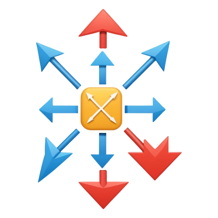 block diagram with arrows connecting shapes sticker