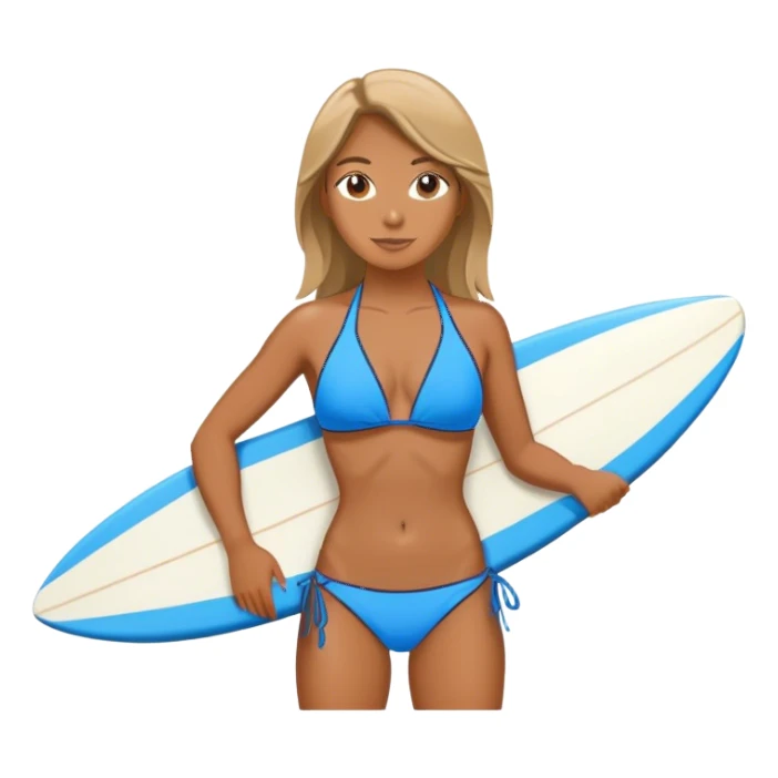 A professional surfer in blue bikini sticker