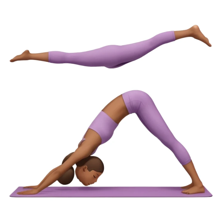 yoga bending backwards sticker
