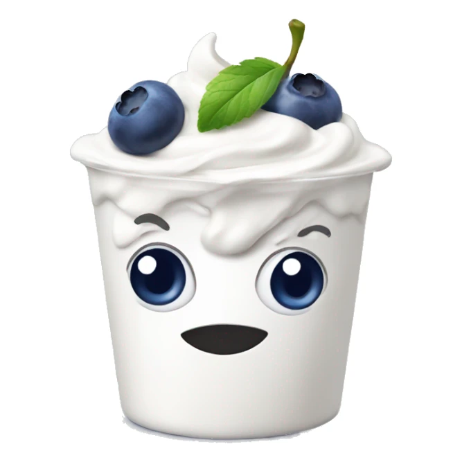 Yogurt with blueberries  sticker