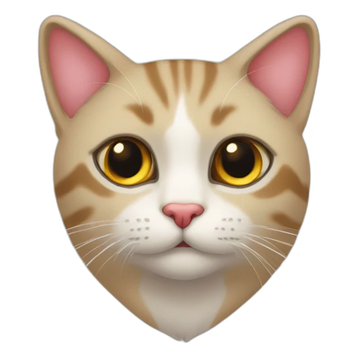 gato con ojos de corazon sticker