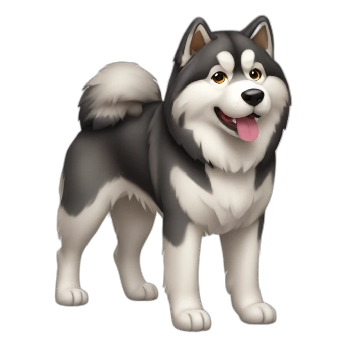 Dog alaskan malamute full-body sticker