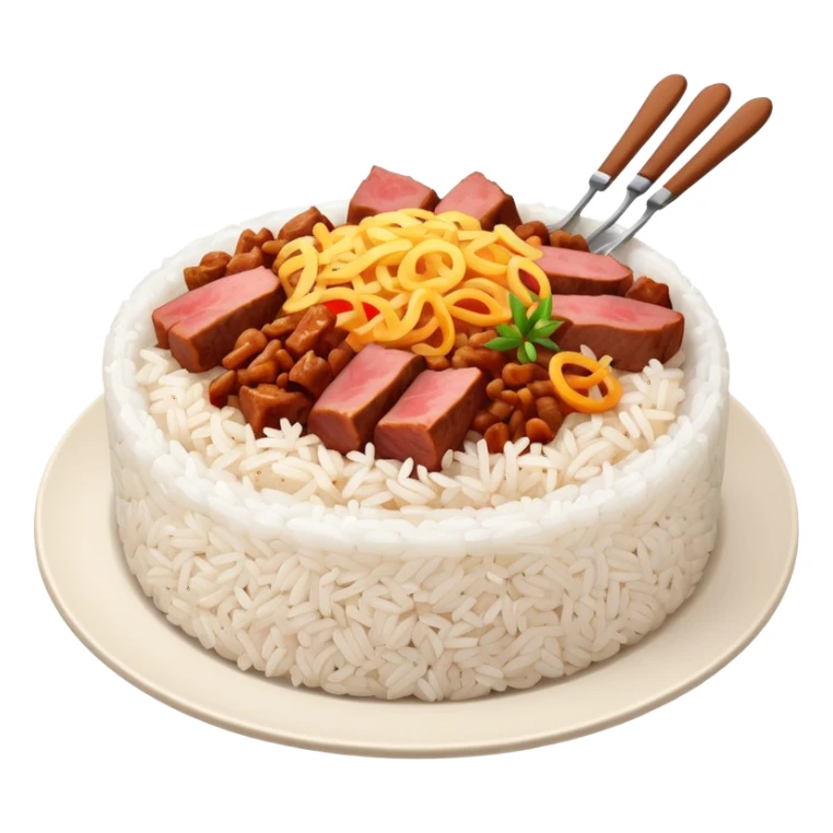 rice and meat sticker