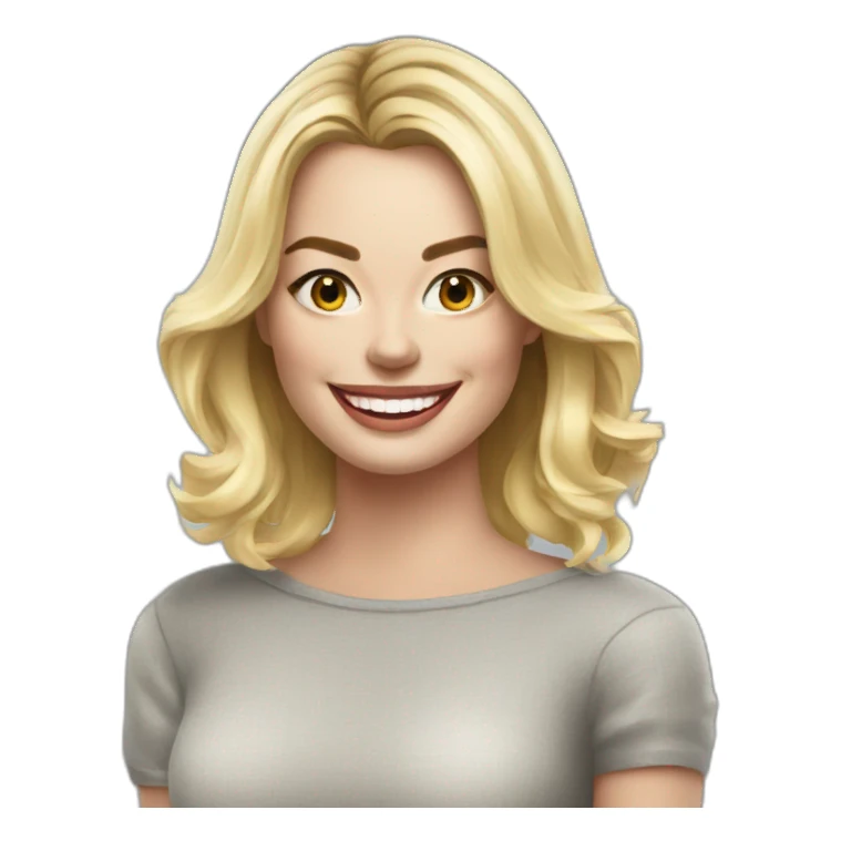 margot robbie smiling sticker