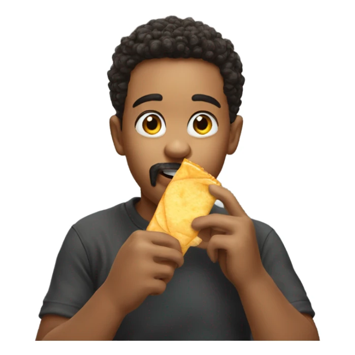 my sweet boy eating a pringle sticker