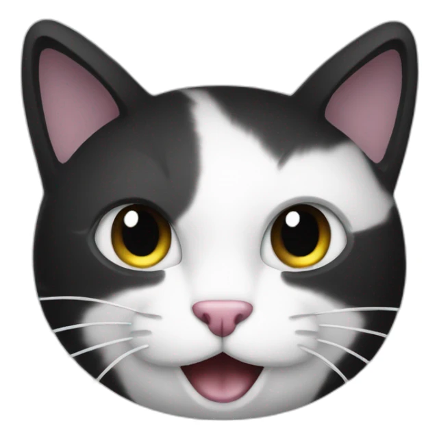 Karaoke-black-and-white-cat sticker
