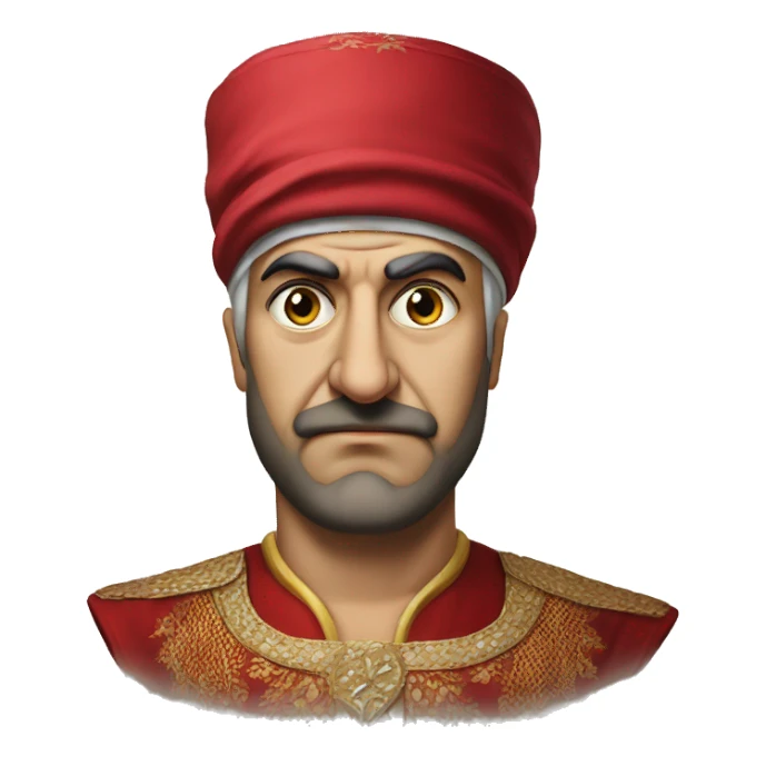 Turkish Sultan photorealistic serious sticker
