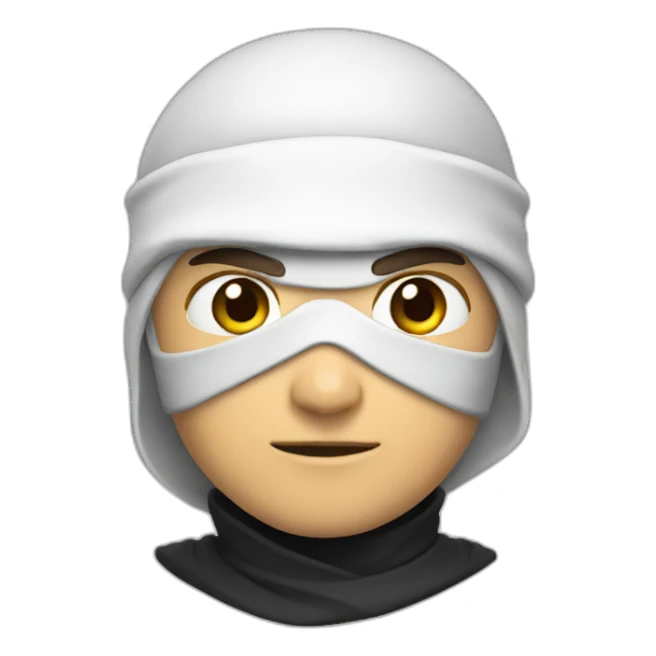Ninja blanco sticker