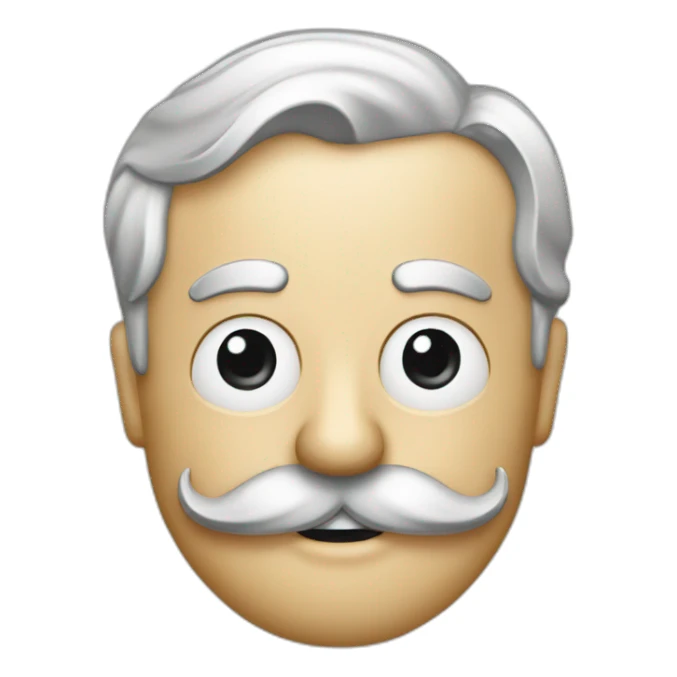 Monopoly game hold his mustache sticker