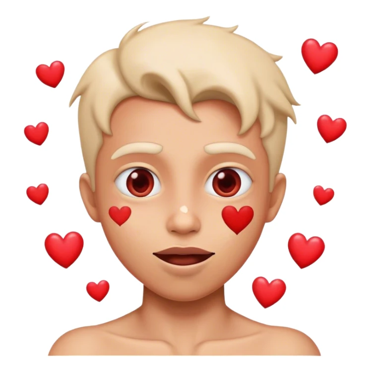 crazy with hearts sticker