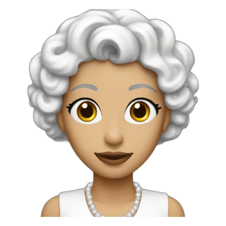 madame holiday white sticker