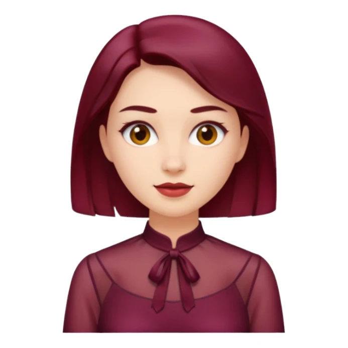 burgundy sheer translucent womens blouse sticker