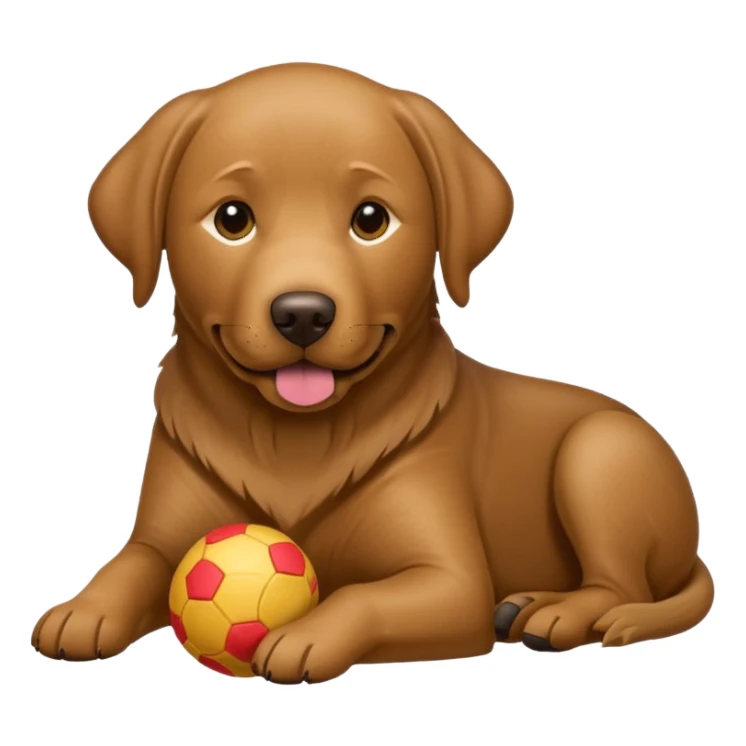 Brauner Labrador der jongliert  sticker