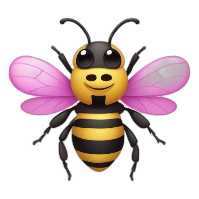 pink bee sticker