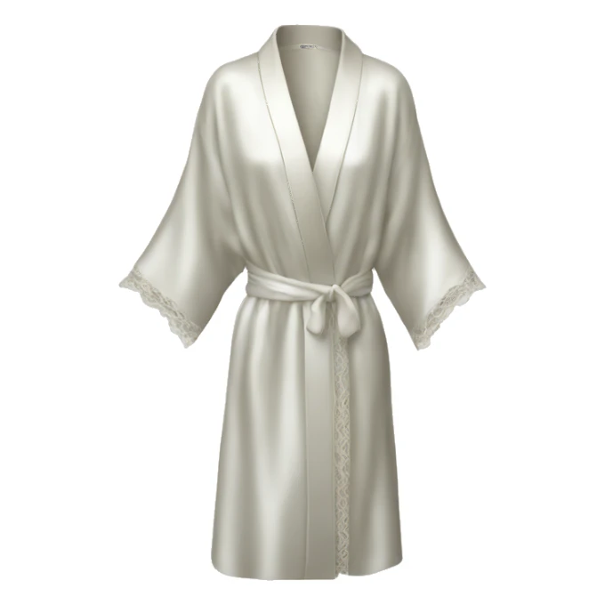 white silk lace robe sticker