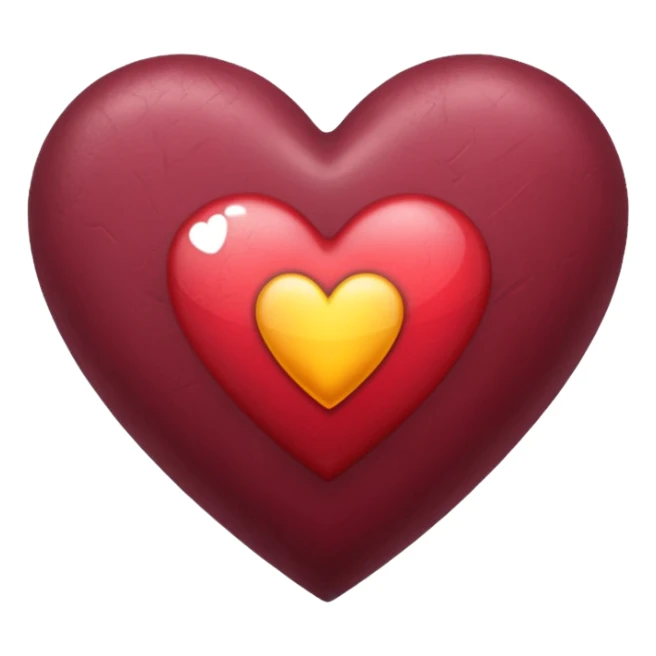 Corazón de color vinotinto sticker