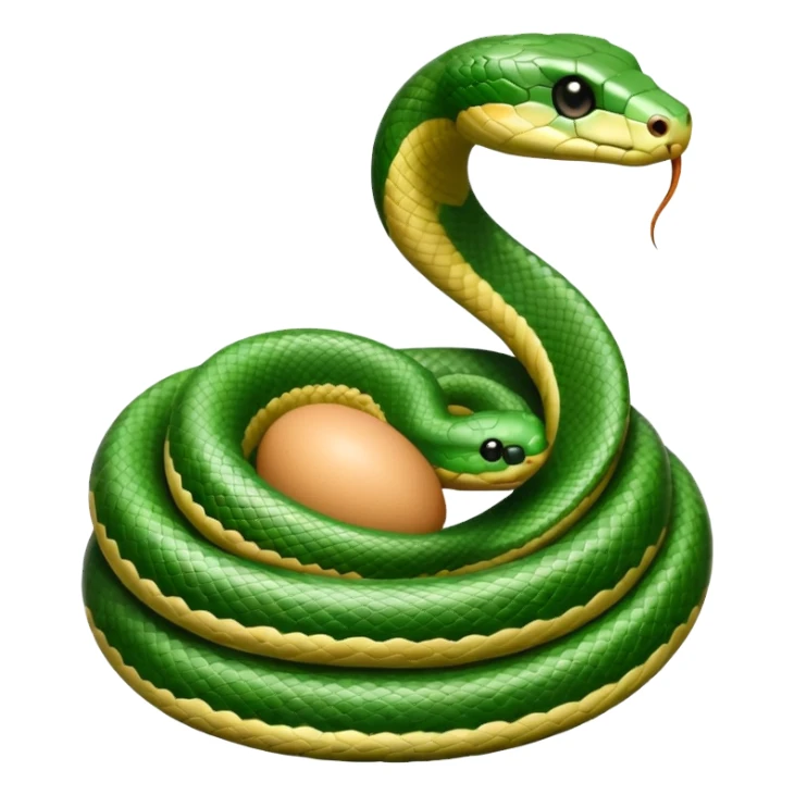 baby snake with egg sticker