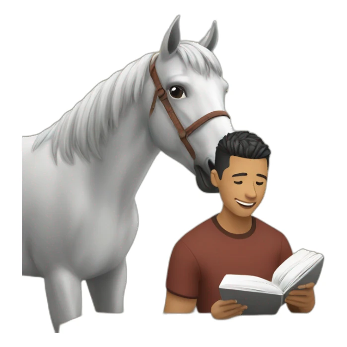 Ronaldo Reading horse ￼ sticker