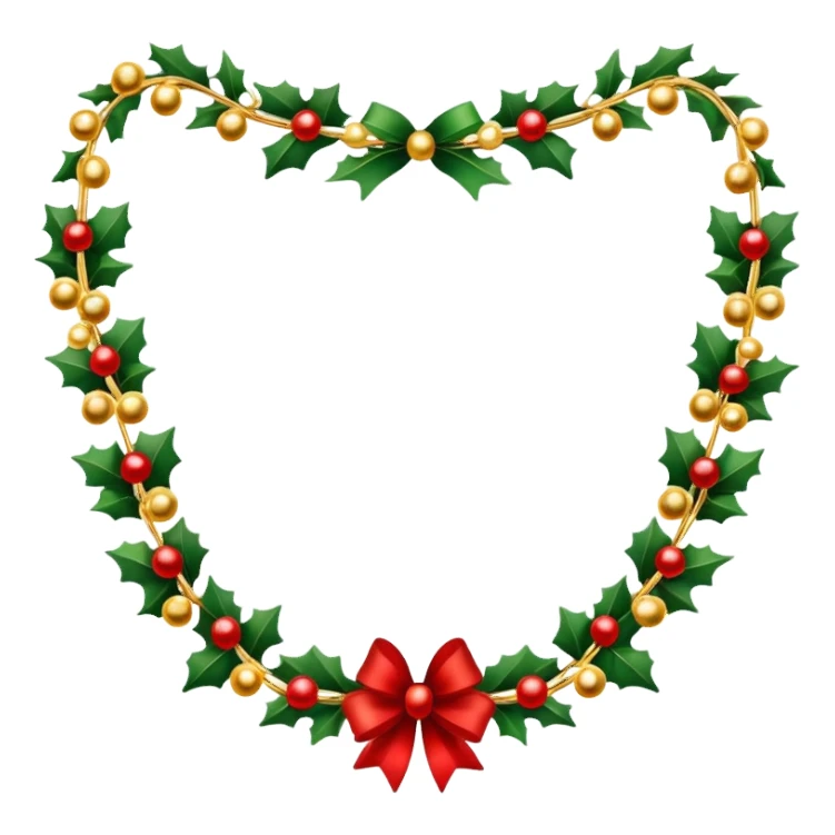 decorative holiday garland sticker