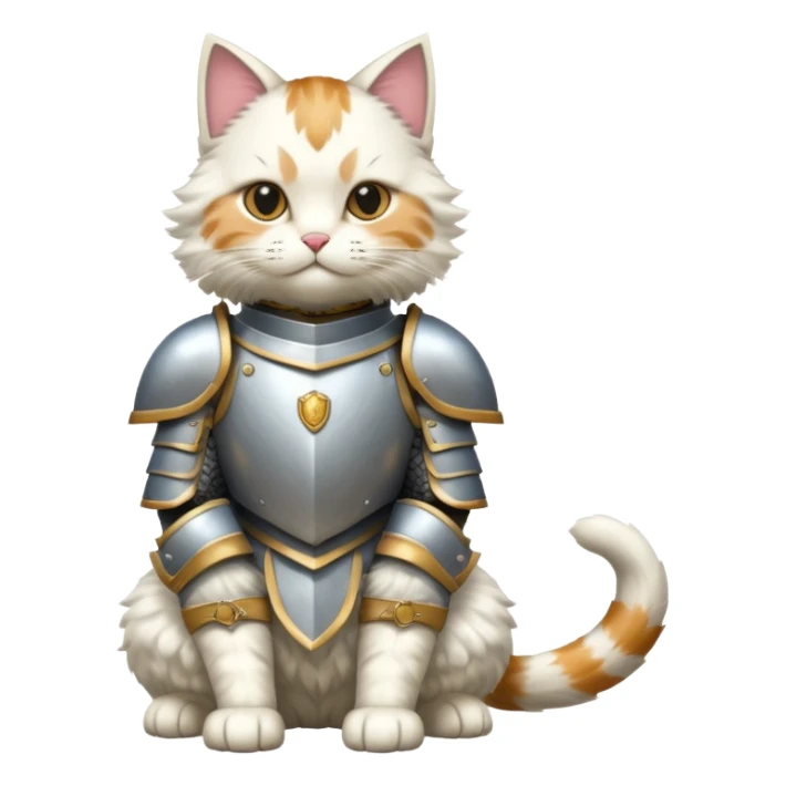 full baby body cat in armor sticker