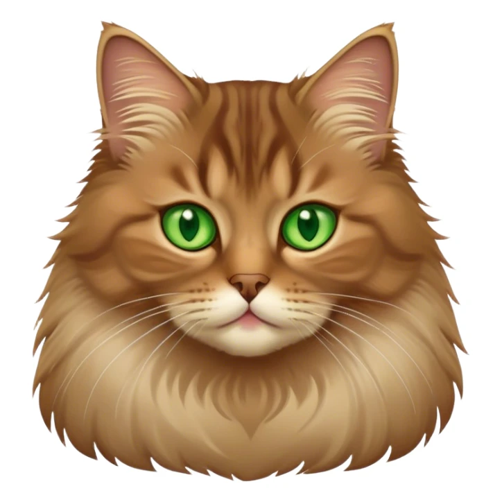 siberian brown cat with green eyes sticker