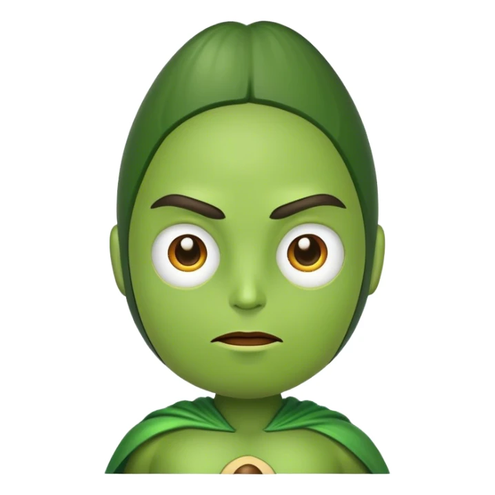 Avocado superhero sticker