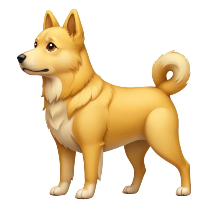 Yellow dog sticker