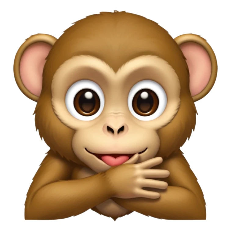 monkey kissing sticker