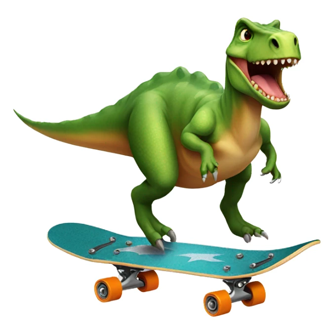 dinosaur riding a skateboard sticker