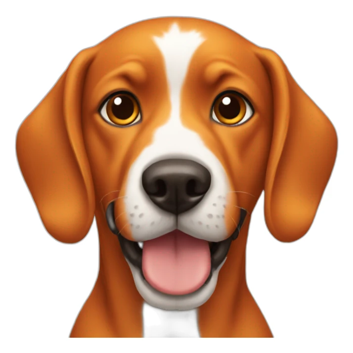 Dog orange sticker
