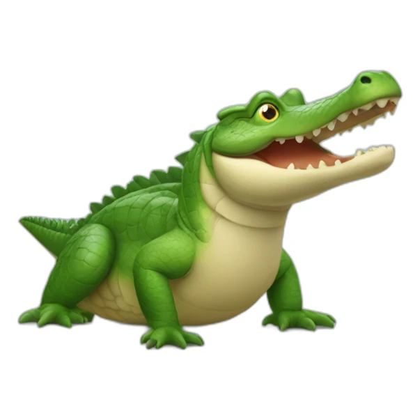 Un oiseau sur un crocodile  sticker