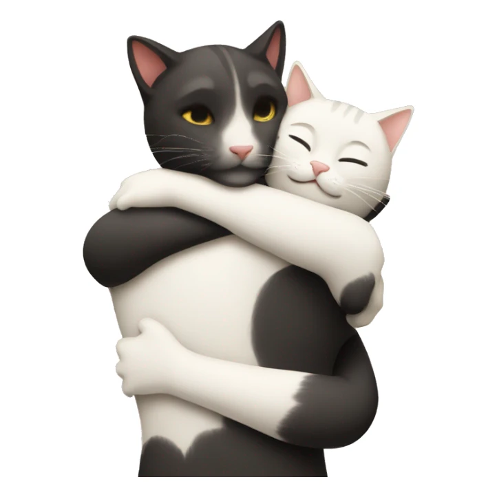 People hug cat  sticker