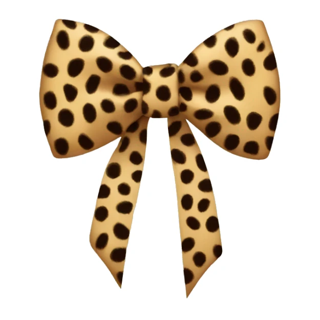 Cheetah print bow sticker