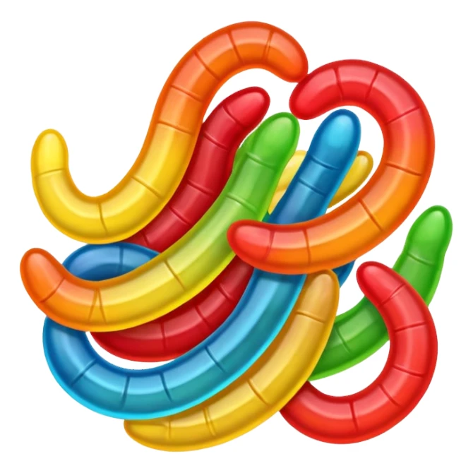gummy worms sticker