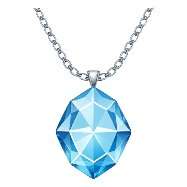Light blue crystal necklace sticker