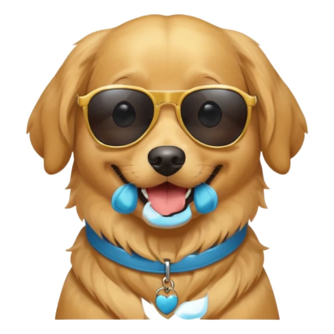 Dog wearing sunglasses sticker